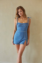 Denim Bodycon Mini Dress – Graduation Dress & Casual Party Gown
