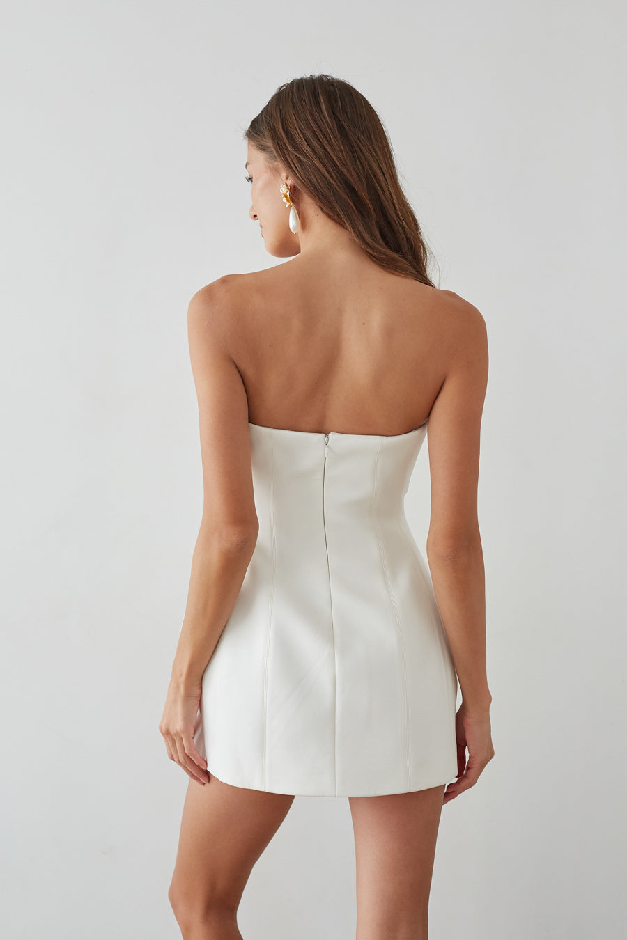 Strapless Bubble Mini Dress – Graduation Dress & Bridal Party Gown