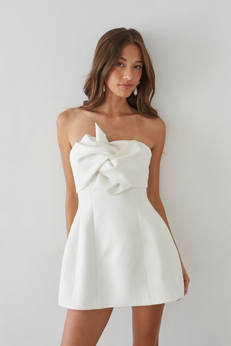 Strapless Bubble Mini Dress – Graduation Dress & Bridal Party Gown