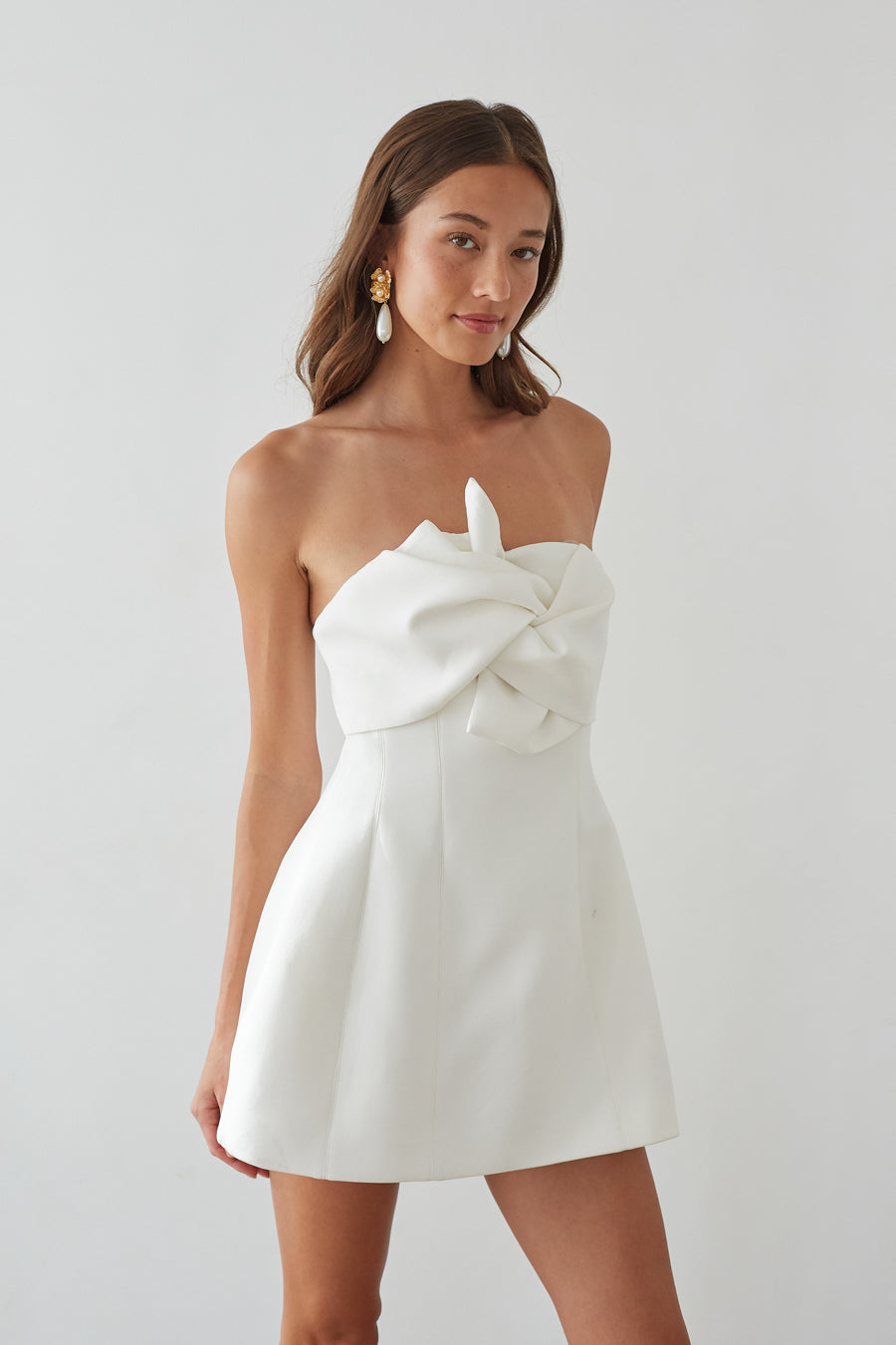 Strapless Bubble Mini Dress – Graduation Dress & Bridal Party Gown