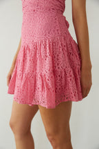 Lace Babydoll Mini Dress – Graduation Dress & Pink Party Gown