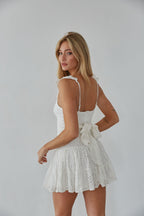 Lace Babydoll Mini Dress – Graduation Dress & Pink Party Gown