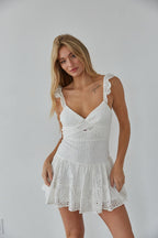 Lace Babydoll Mini Dress – Graduation Dress & Pink Party Gown
