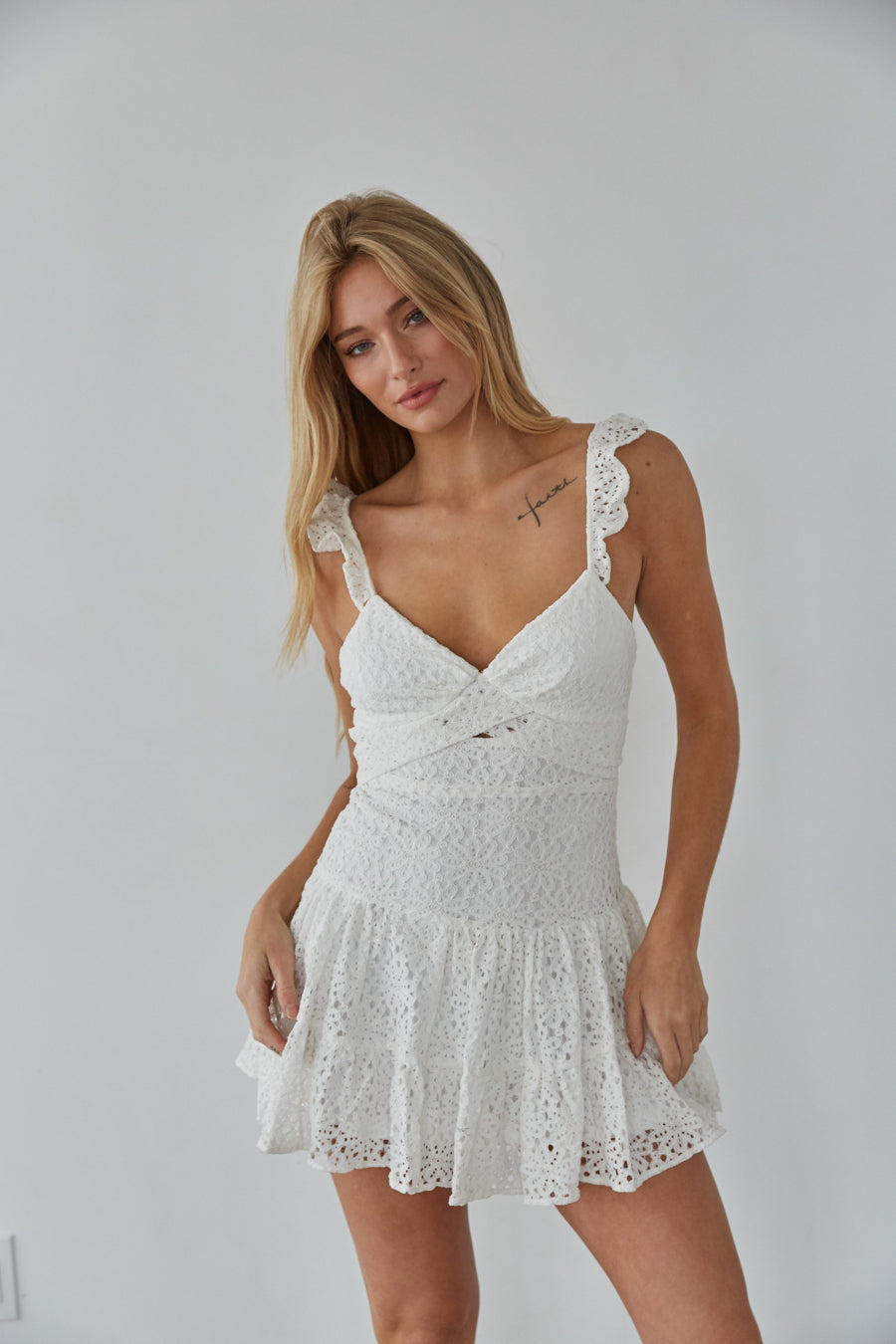 Lace Babydoll Mini Dress – Graduation Dress & Pink Party Gown