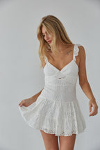 Lace Babydoll Mini Dress – Graduation Dress & Pink Party Gown