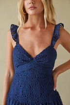 Lace Babydoll Mini Dress – Graduation Dress & Pink Party Gown
