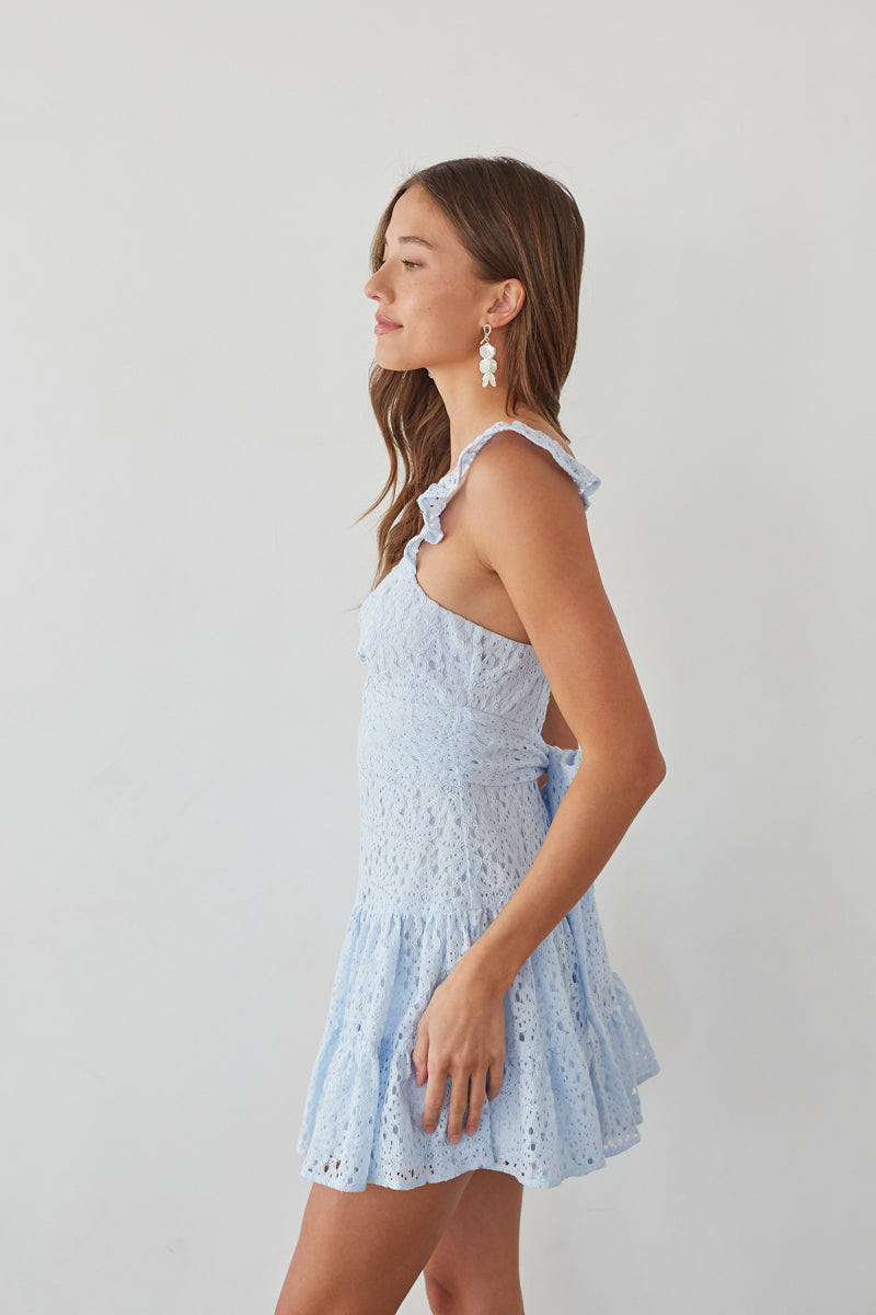 Lace Babydoll Mini Dress – Graduation Dress & Pink Party Gown