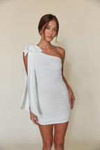 Bow Bodycon Mini Dress – Birthday Party Dress & One Shoulder Gown