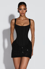 Schwarzes Minikleid – Cocktailkleid Damen