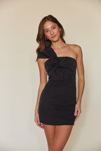 One Shoulder Bodycon Mini Dress – Graduation Dress & Wedding Guest Gown