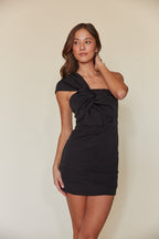 One Shoulder Bodycon Mini Dress – Graduation Dress & Wedding Guest Gown