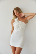 One Shoulder Bodycon Mini Dress – Graduation Dress & Wedding Guest Gown