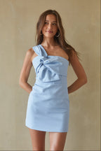 One Shoulder Bodycon Mini Dress – Graduation Dress & Wedding Guest Gown